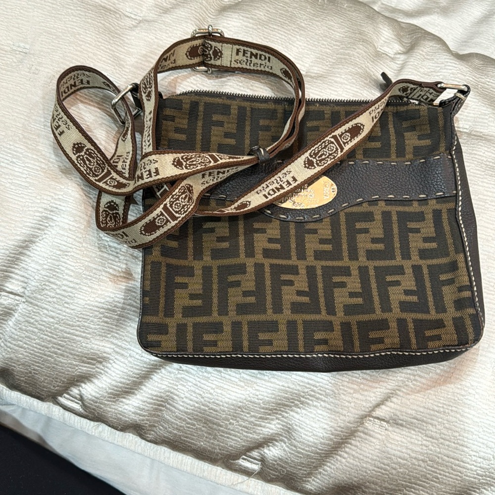 Fendi Selleria Crossbody Bag, Zucca Canvas